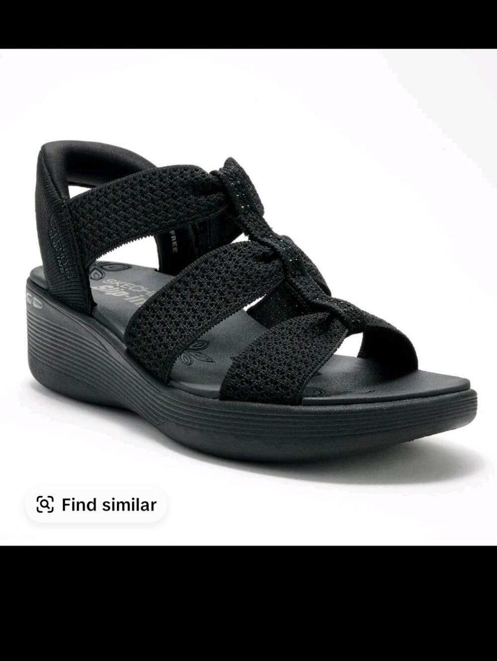 Skechers Black Three-Strap Kids Sport Sandals